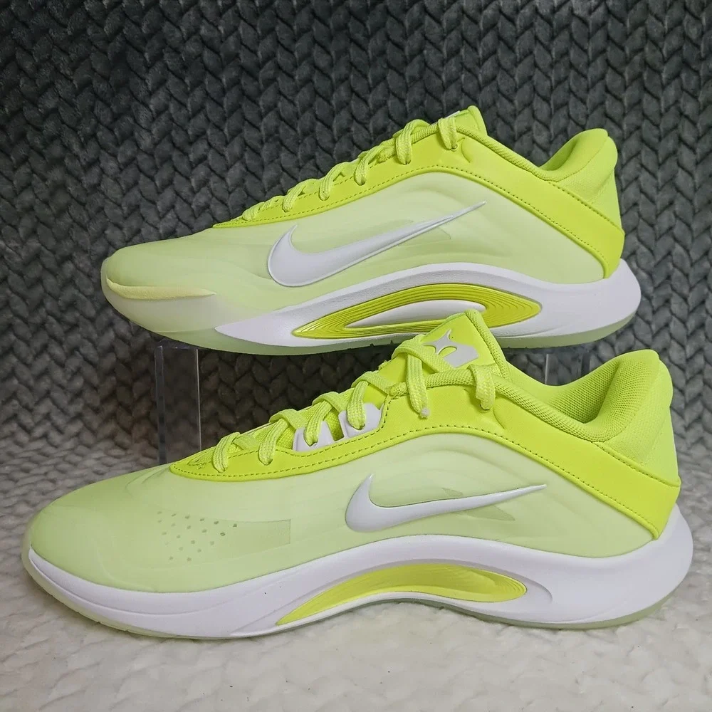 Nike A'One Lem And Lime Barely Volt White Women's Basketball Sneakers Shoes Sz 8